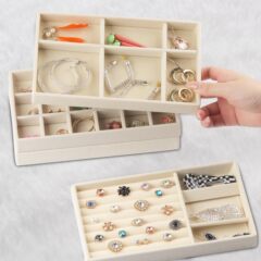 【現物】ベルベットのアクセサリー盤展示イヤリングピアス指輪ネックレス小トレイ引き出し式収納ケース化粧ケース