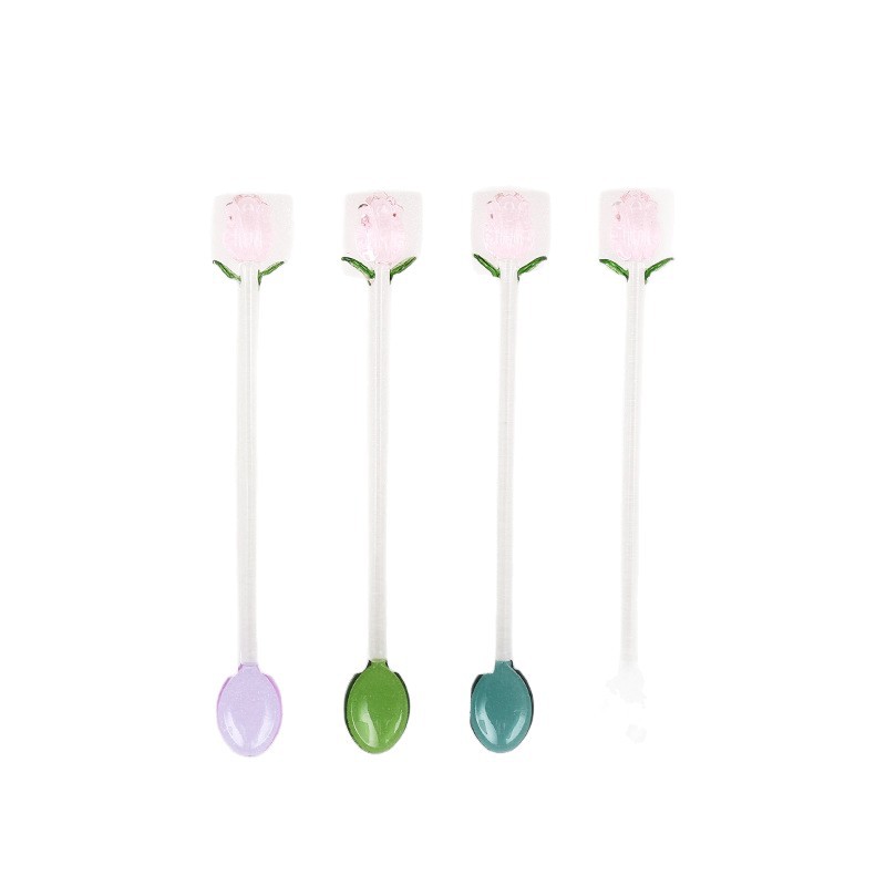 Bunter Glas-kaffeelöffel Maiglöckchen Design Für Desserts_voghion.com