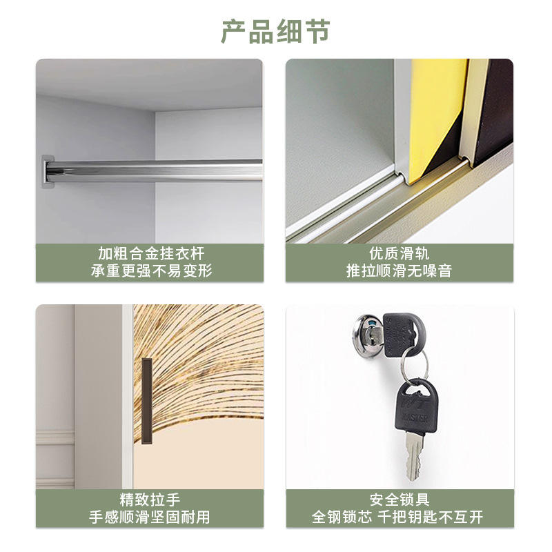 Ásia oriental venta de cinco puertas impresas armario de acero dormitorio doméstico con cerradura almacenamiento armario fábrica de comercio exterior image 4