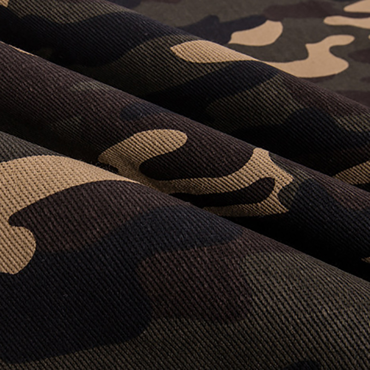 Impresión tejida 230gsm 100% algodón uniforme tela de camuflaje