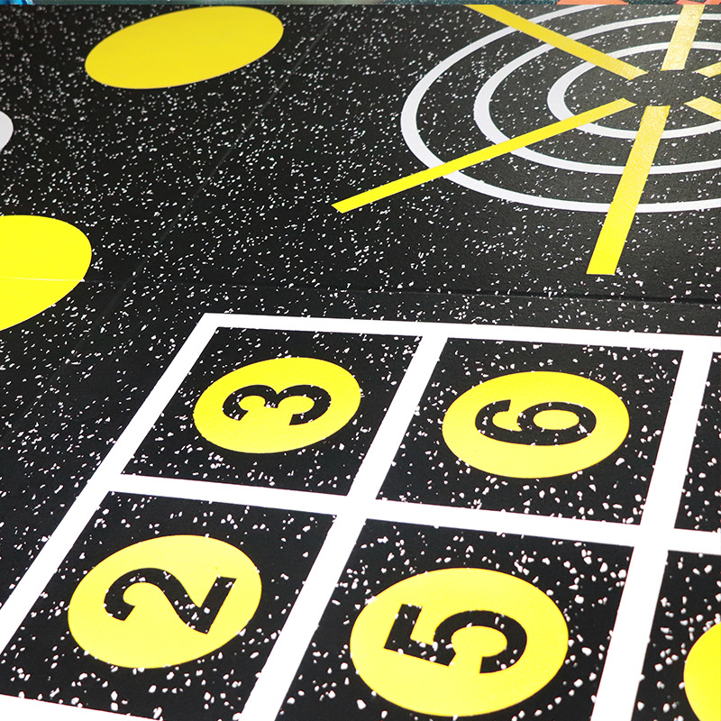 健身房缓冲垫力量区1*1私教地胶器械举重静音垫黑色健身私教地垫