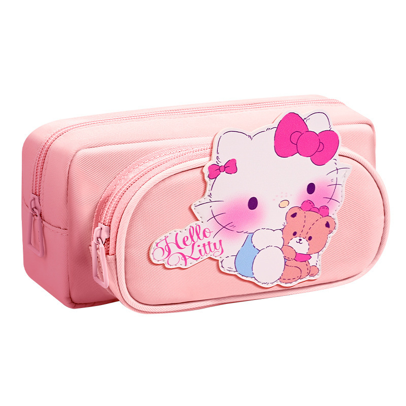 正版三丽鸥笔袋高颜值大容量文具盒小学生hello kitty卡通铅笔袋|undefined