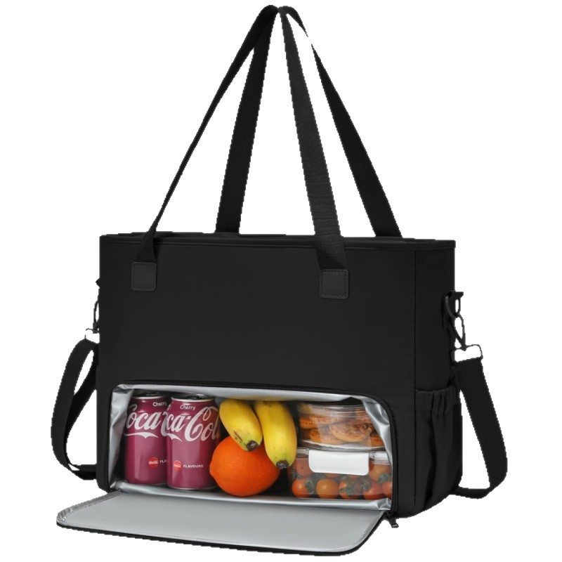 PU personalizado picnic bolsa de aislamiento grande bolsa de almuerzo trabajador de oficina de cuello blanco con comida bolsa de almuerzo bolsa de hielo de conservación fresca de papel de aluminio grueso