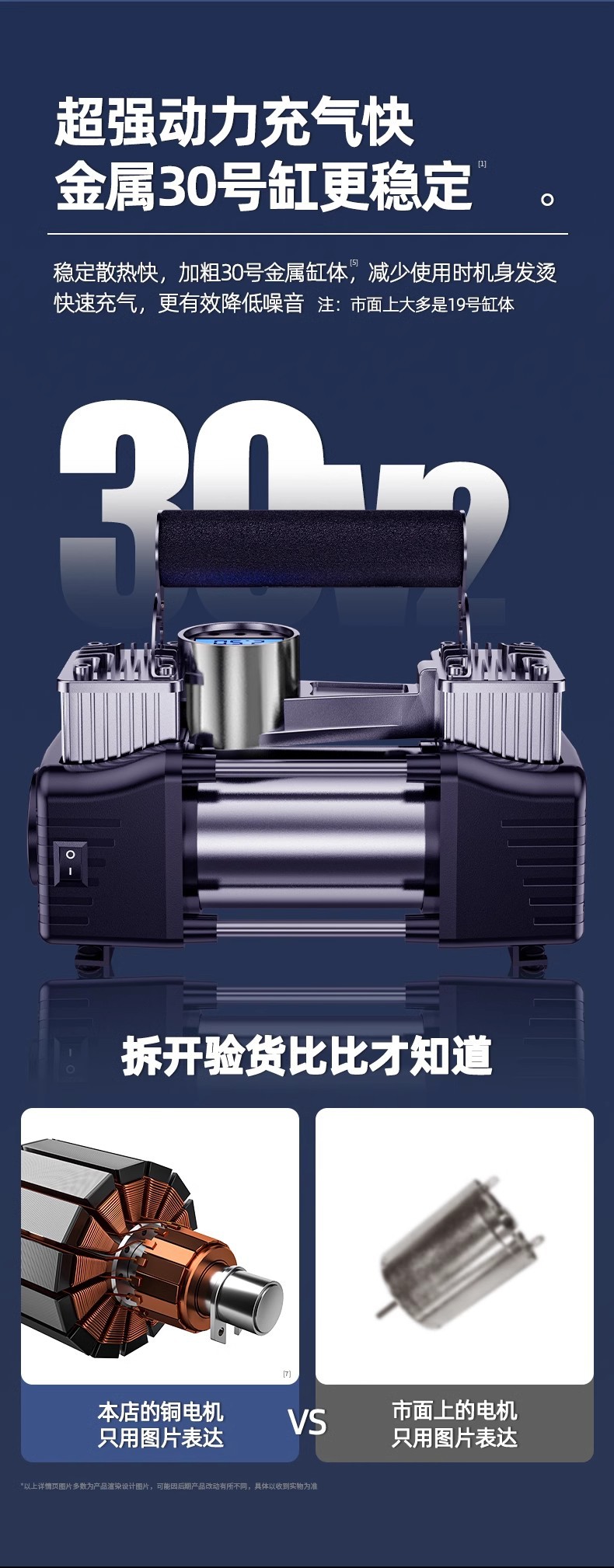 Vehicle-Mounted Air Pump High-Pressure High-Power Double-Cylinder Portable Car Tire Home Car Air Pump Cylinder Electric Vehicle