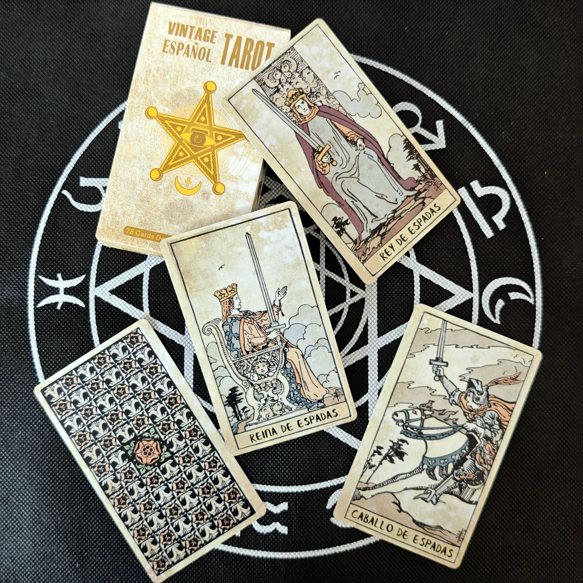 Spanish Vintage Retro Tarot Popular Cross-Border Board Game Cards_voghion.com