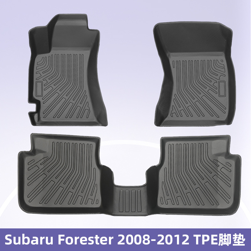 Aplicable a Subaru Forester 2008 - 2012 TPE Foot Pads 3D All-Weather Material Backpack Pads
