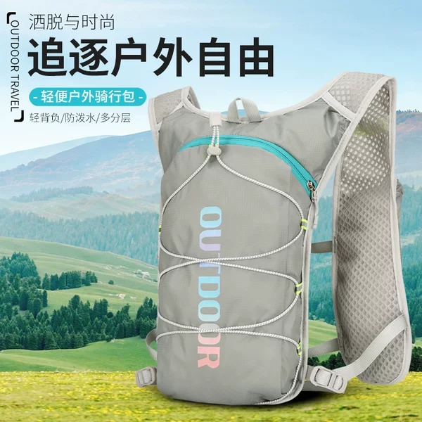 New Multifunctional Nylon Running Backpack Safety Reflective Sports Backpack Water Bag Backpack Riding Bag
