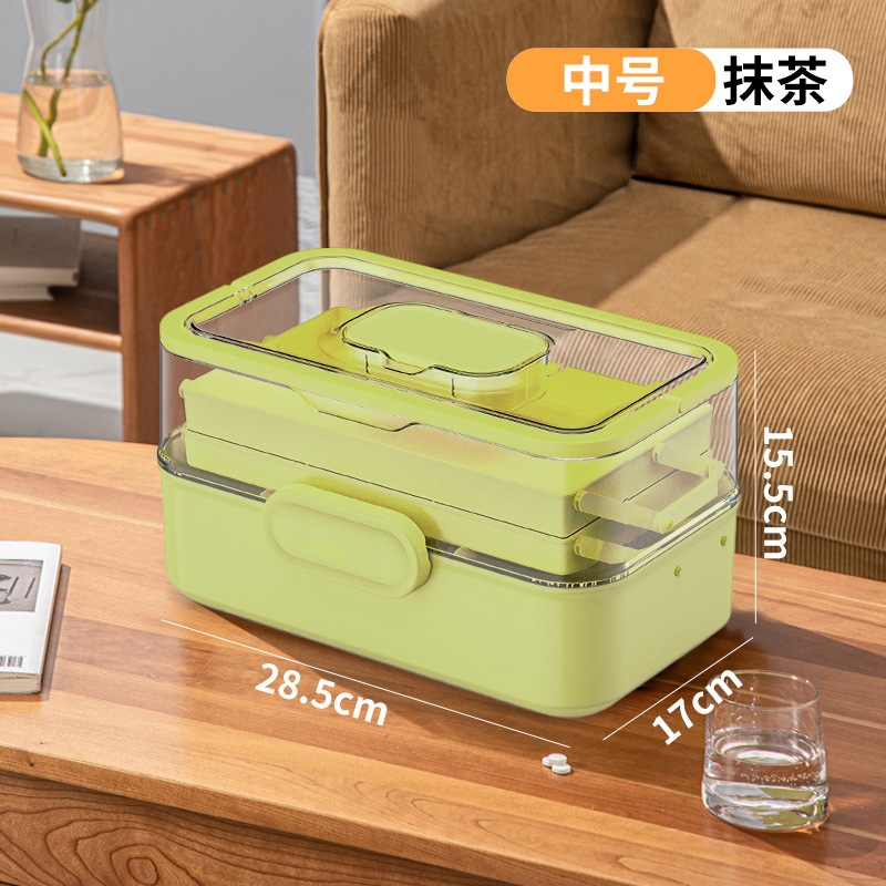 家庭用医薬箱家庭用透明小薬箱医療救急箱医療用多層薬品緊急収納ボックス|undefined
