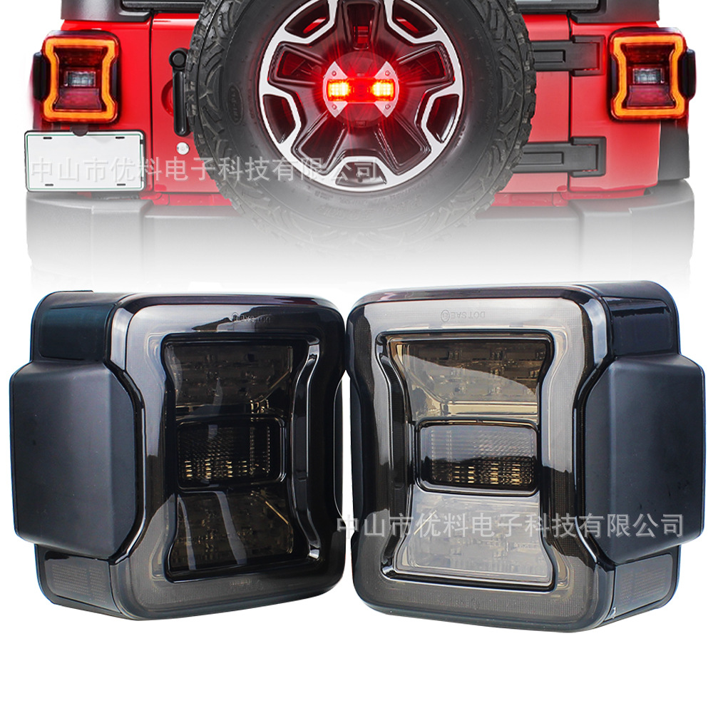 Off-Road Vehicle Tail Light Suitable for Jeep Jl 18-23 Years Modified Rear Tail Light Led Brake Signal Light European Version American Version