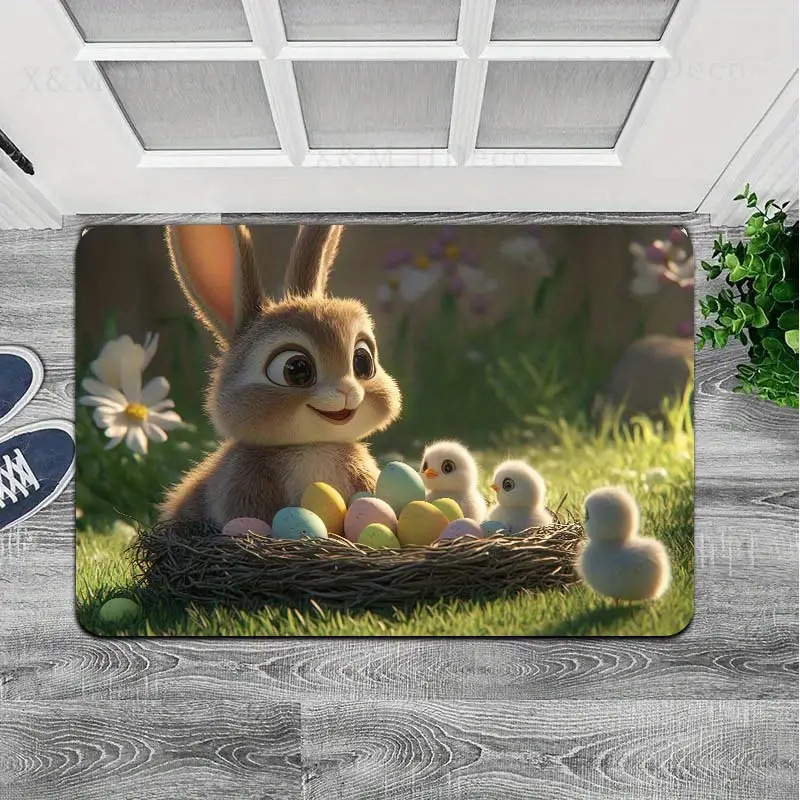 Non-slip Decorative Bathroom Floor Mat Printed American Style_voghion.com