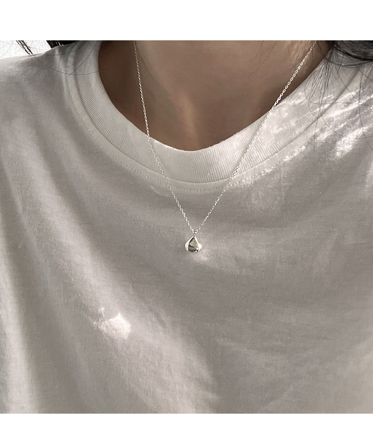 Katı Doudou gümüş kolye kadın üst düzey tasarım niş basit çok yönlü soğuk stil köprücük kemiği zinciri