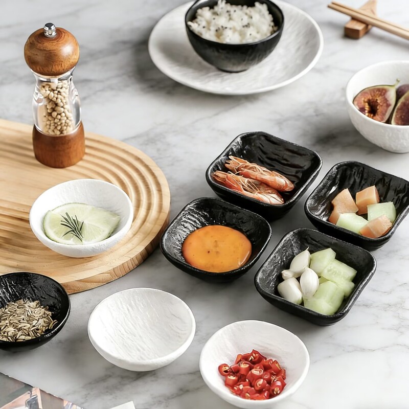 Japanese-style small flavor dish seasoning dish hot pot dip dish kitchen vinegar dish soy sauce dish household pickle dish snack dish wholesale