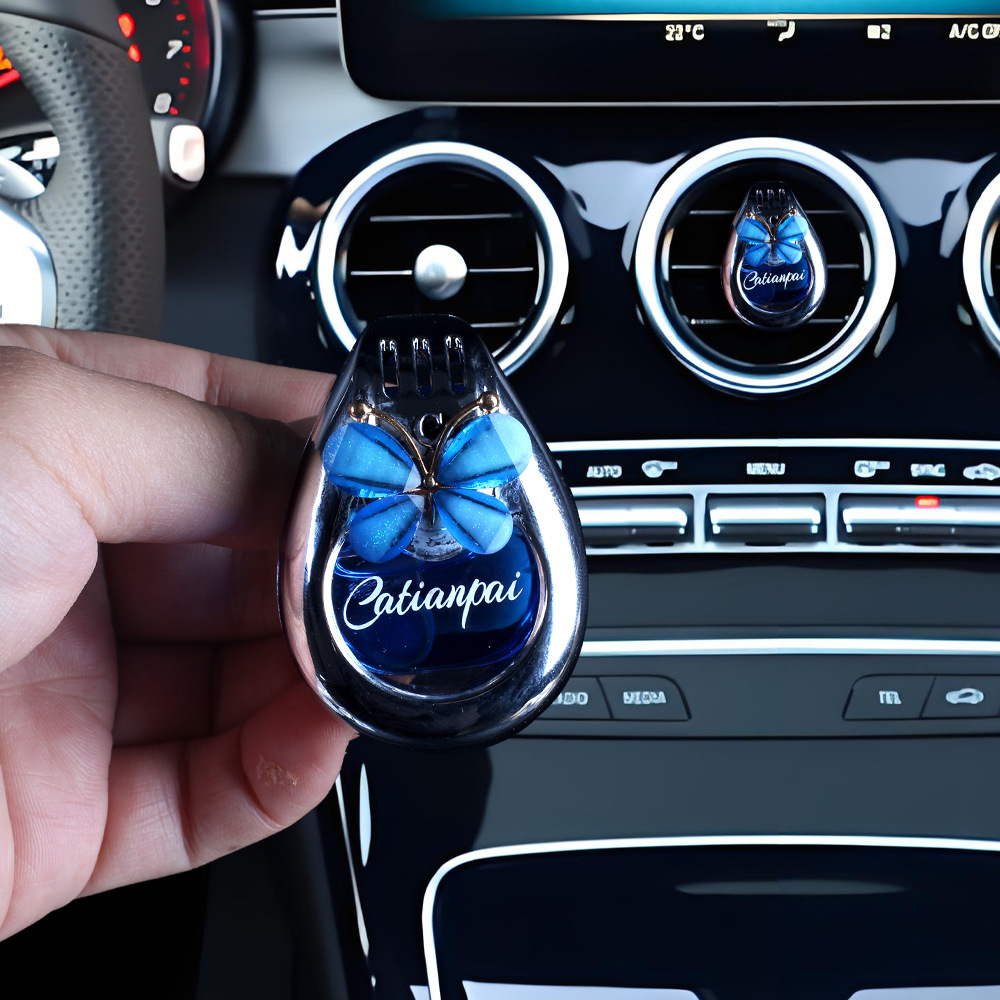 Aromaterapia para coche 2025 nuevo perfume de coche con lazo de fragancia de larga duración, adornos para coche, plástico de fragancia ligera de larga duración