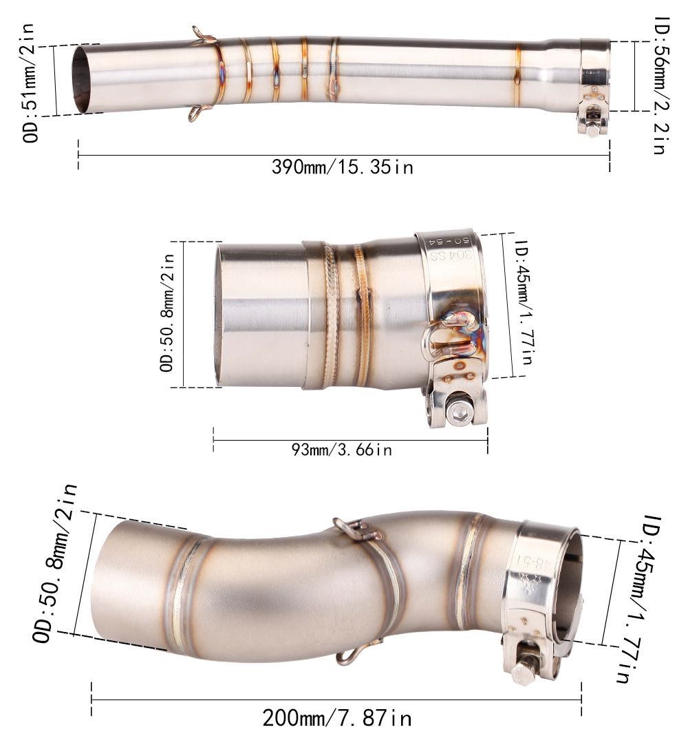 Suitable for YAMAHA YAMAHA R6 special middle section modification and 51mm tail section 98-05 06-21 years