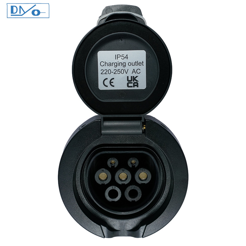 DN-T2S新能源交流充电桩欧标type2桩端插座电动汽车32A16A车端TUV