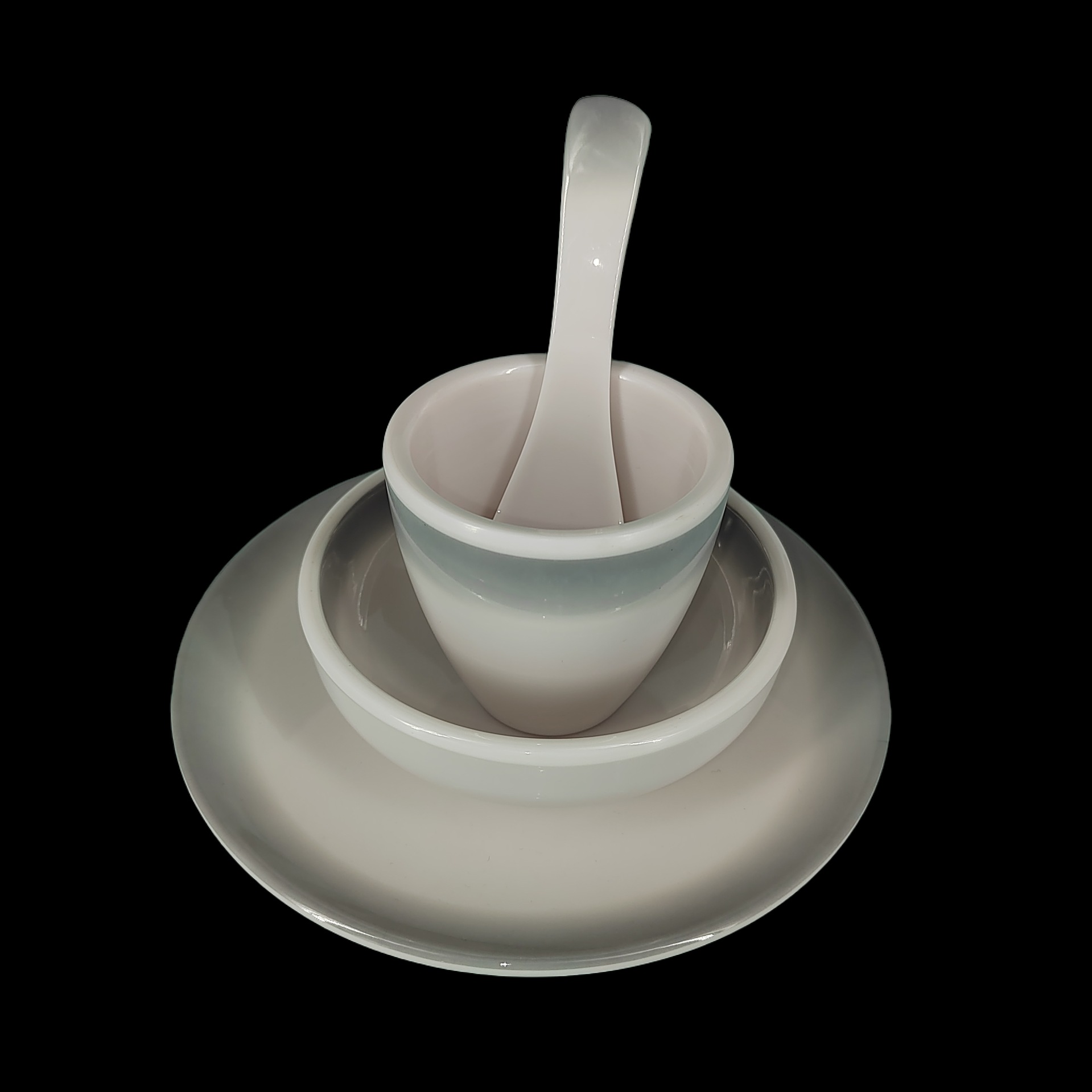 멜라민 식기 세트 4피스 그릇, 접시, 컵 및 스푼 전골 레스토랑 상업용 셀프 서비스 레스토랑 호텔 세트 도매