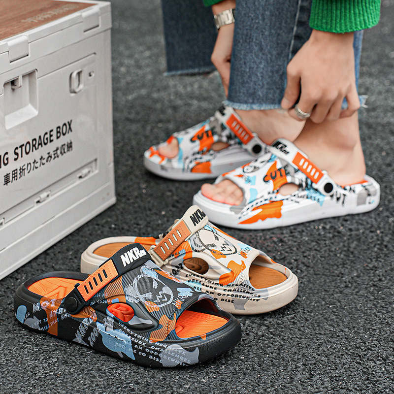 Zapatillas transfronterizas de tamaño grande para hombres de verano, deportivo de ocio para conducir, sandalias para hombres, sandalinas de arena frías.