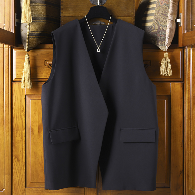 Ready-Made Outfits Are N Goods~ It Looks Good with Anything! Black V Neck Slim Suit Vest Jacket for Women Ready-Made Outfits Are N Goods~ It Looks Good with Anything! Black V Neck Slim Suit Vest Jacket for Women