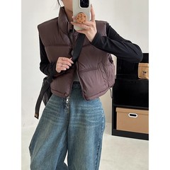 2025新款羽绒棉马甲韩版东大门时尚背心坎肩短款小个子棉服外套