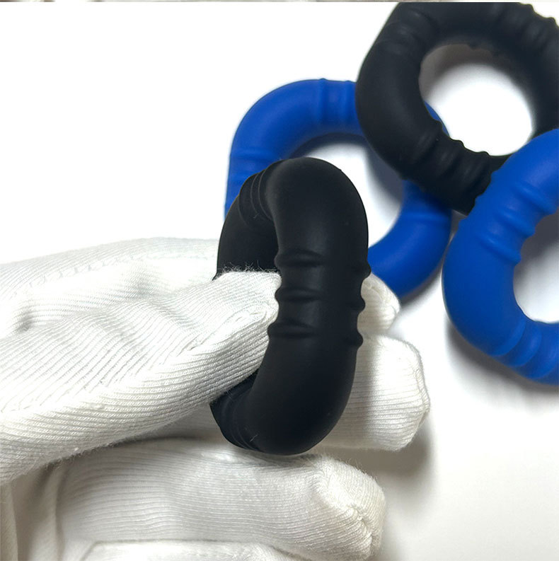 Liquid Silicone Lock Ring Penis Ring, Manual Control, Stretchy Adult Toy — detail image 5