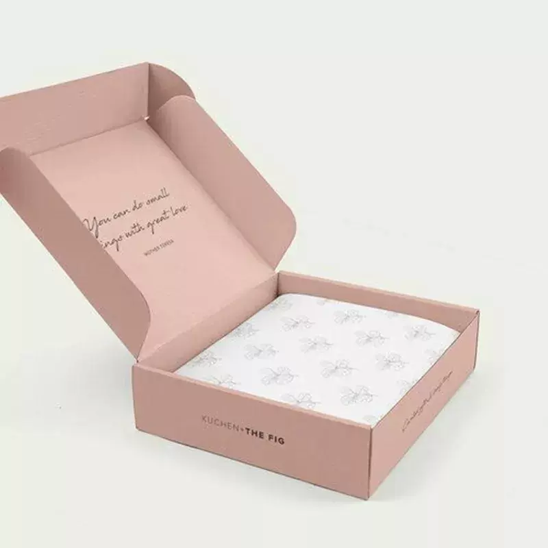 加厚加硬围巾 服装包装盒 定制瓦楞彩色飞机盒 雪梨纸 感谢卡标签