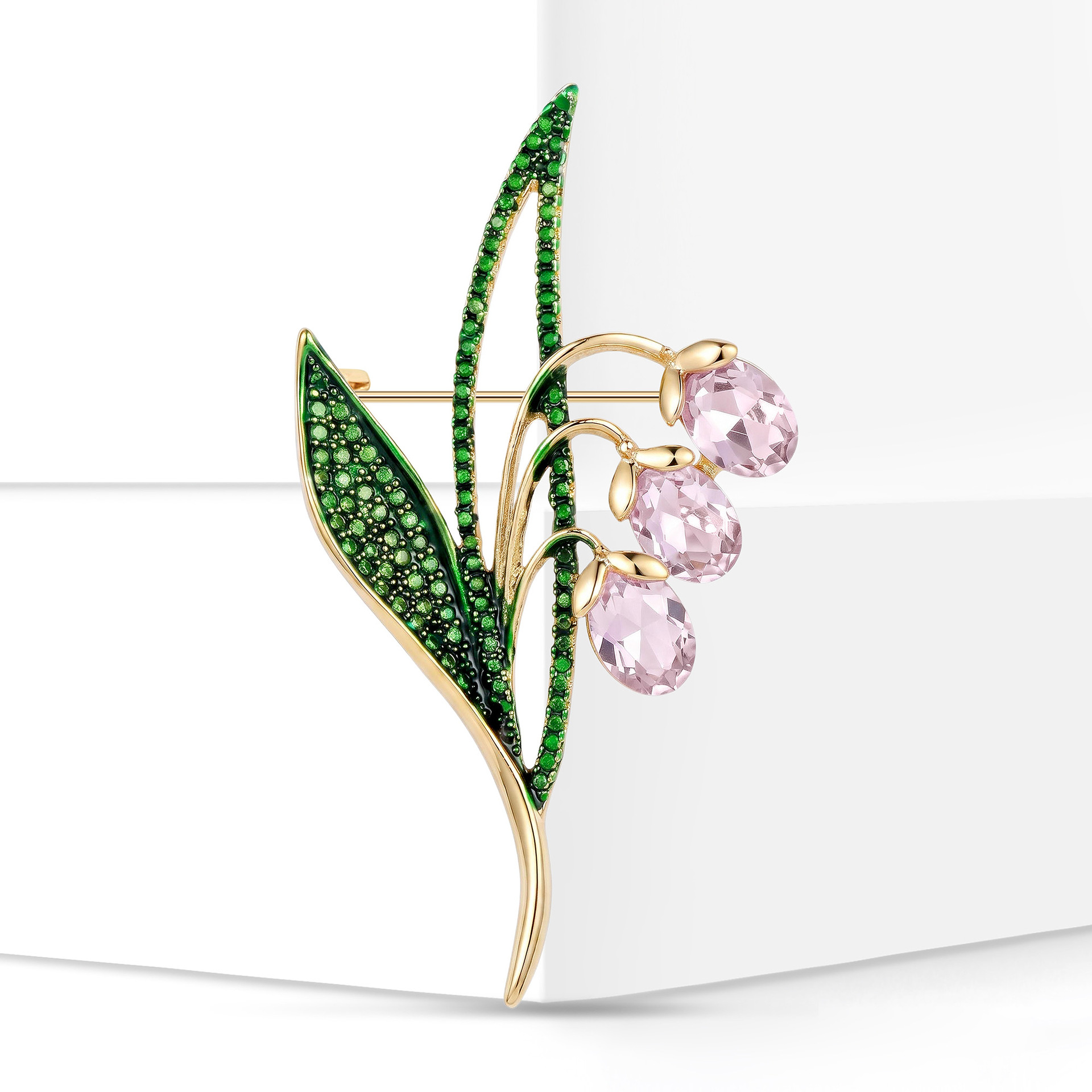 Fashionable and Luxurious Alloy Enamel Wind Chime Flower Brooch for Women's Clothing Accessories, Versatile, Direct from Manufacturer: BR6046