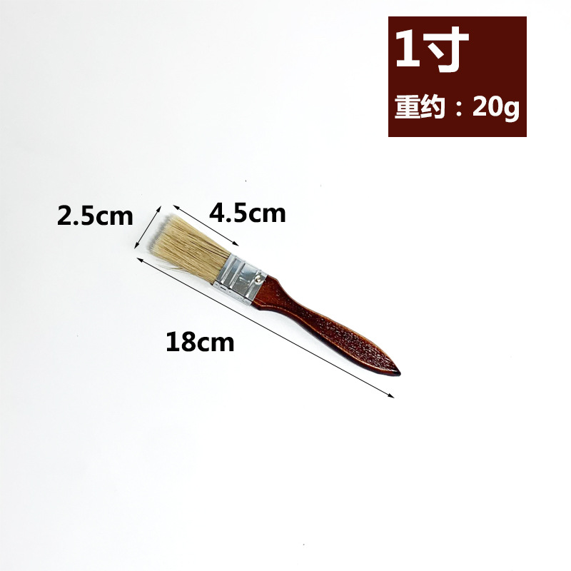 Cepillo de pintura cepillo de pelo duro cepillo de pelo de cerdo de barbacoa cepillo de pelo suave limpio cepillo de pegamento industrial cepillo de pelo de polvo 1 - 8 pulgadas grueso image 47