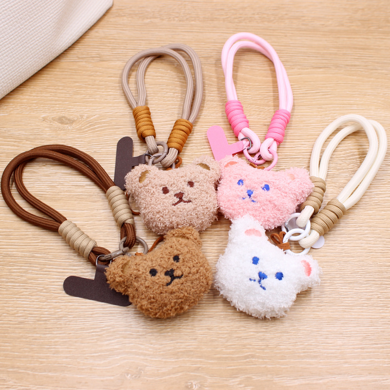 Ins Cartoon Bear Plush Doll Pendant Student Backpack Pendant Pendant Mobile Phone Case Hanging Chain Wrist Strap