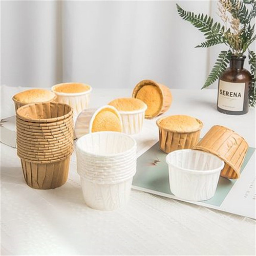 Cake paper cup curling paper cup high temperature resistant muffin muffin cake mold baking paper tray oven coated curling cup