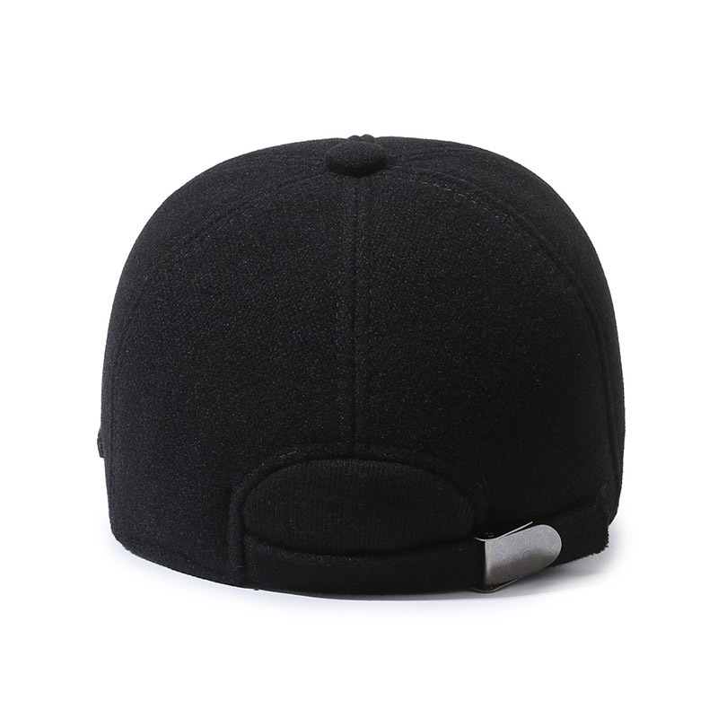 Warm Wool Baseball Cap With Ear Protection For Men Winter Outdoor_voghion.com