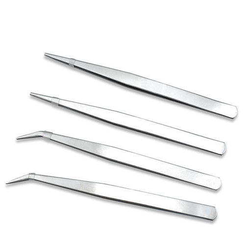 Curved straight tweezers, aquarium gardening micro-scenery, handmade succulent bird's nest, peach hair eyelash clamping tool, manufacturer supply