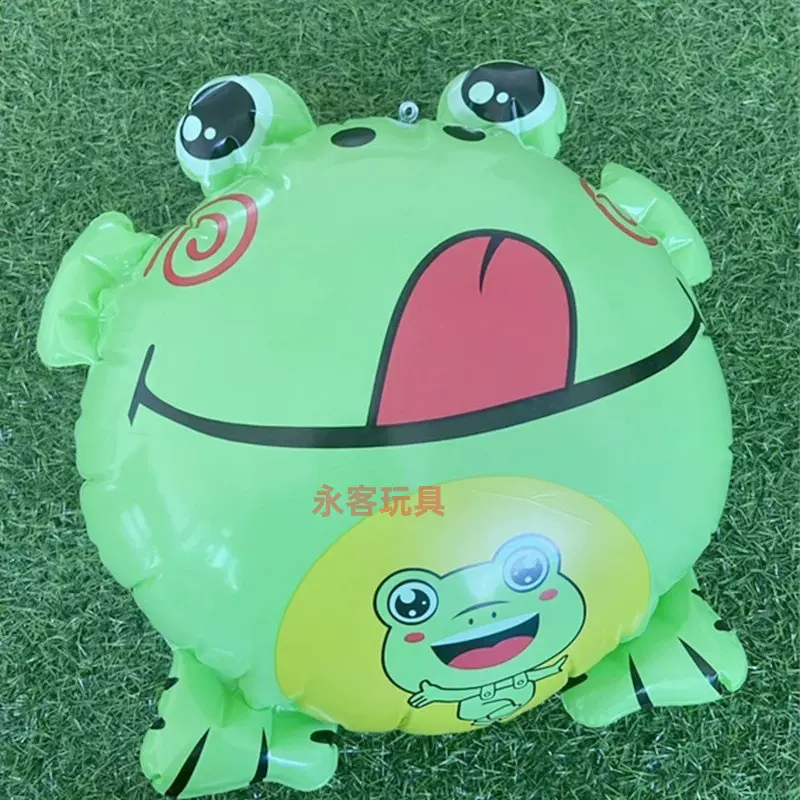 厂家现货供应PVC充气青蛙蛙充气后40*37*18CM量大价优 质量保证