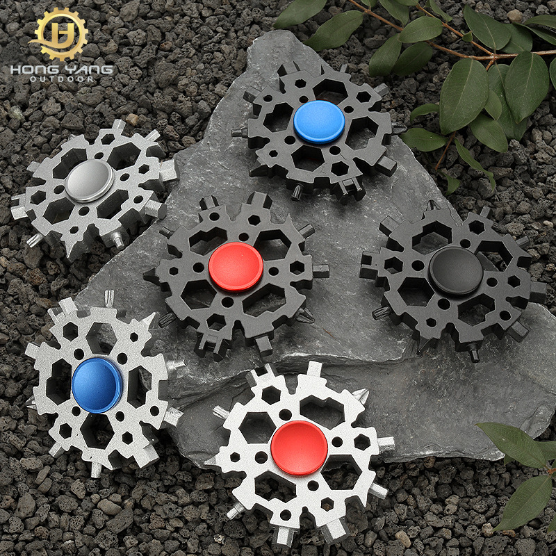 23合一指尖轴承陀螺多功能雪花扳手便携多用户外雪花扳手组合工具