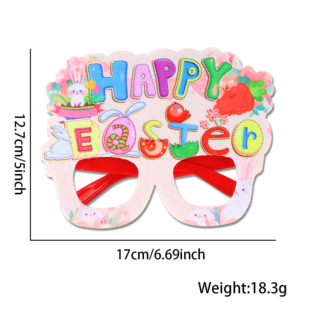 Huevos de Pascua europeos y estadounidenses gafas de conejo fiesta decoración de pollo marco de gafas de dibujos animados para niños accesorios de fotografía