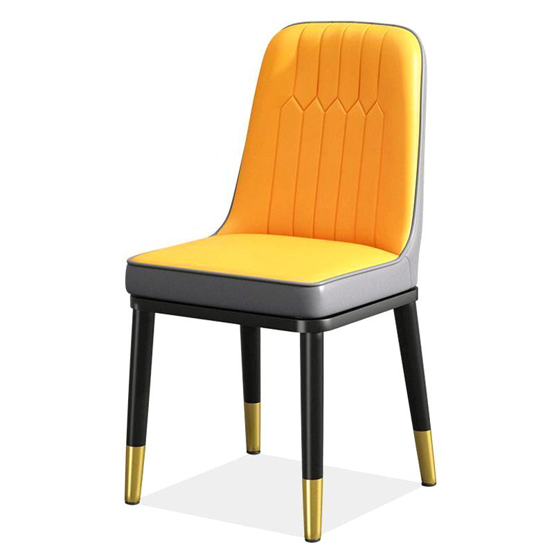 Silla de paquete suave, hotel en casa, silla de recepción de negociación, silla de respaldo de paquete suave simple moderna al por mayor, mesa y silla de comedor de ocio
