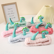 韩版INS风卡通组装恐龙发带日化洗脸面膜居家可爱束发带网红批发