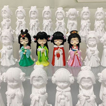 diy儿童古风手工DIY石膏娃娃涂色古代四大美女彩绘3d立体厂家跨境