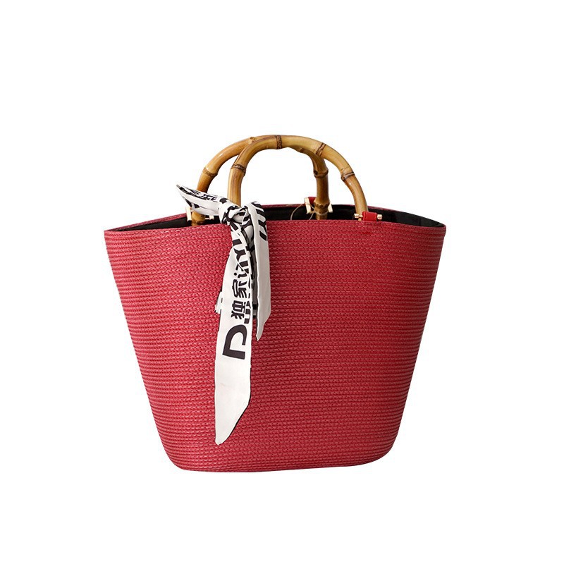 Straw brand summer beach handheld shoulder bag
