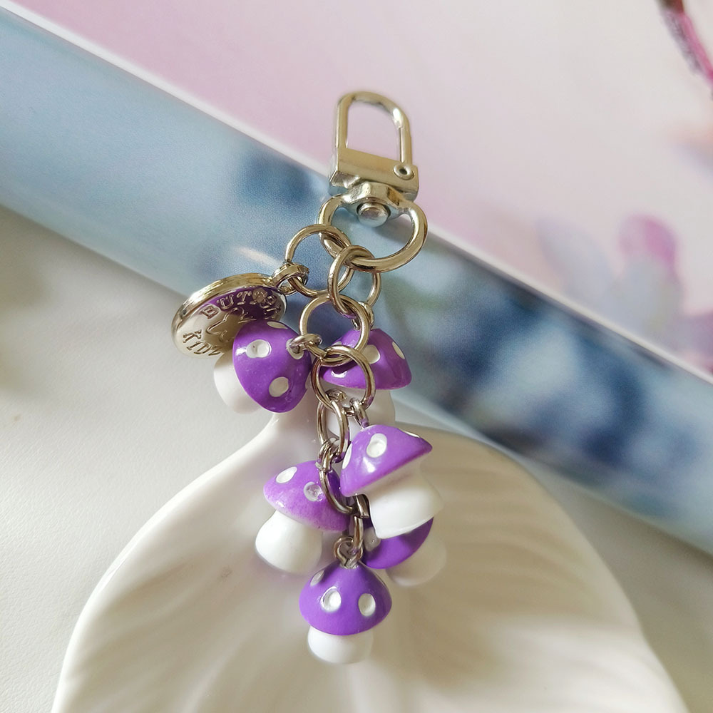 11g Weight Keychain Classification 1 Piece Quantity Wedding, Graduation, Birthday Occasion Resin Material Mushroom Pattern Unisex Gender Cute Style Cute Mushroom Resin Unisex Keychain 10