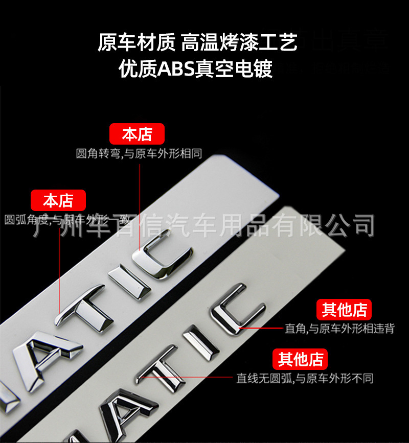 High-Quality Foreign Trade Goods Mercedes-Benz 3D Old Model Glb250 Glb200 Glb35 4Matic Modified Rear Emblem Car Sticker