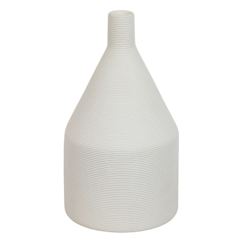 Simple creativo de Cerámica Blanca Flor seca florero hogar sala de estar decoración de escritorio arreglo floral decoración mesa de comedor flor Ware al por mayor