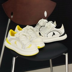 グラフィティニッチデザインスニーカーレディースイントレンド2025春夏新色ブロックナショナルトレンド本革カジュアルスポーツシューズ