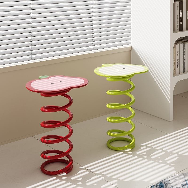 Cute Apple Spring Coffee Table Bedroom Bedside Sofa Side Table Cream Style Small Coffee Table Housewarming Gift for Best Friend