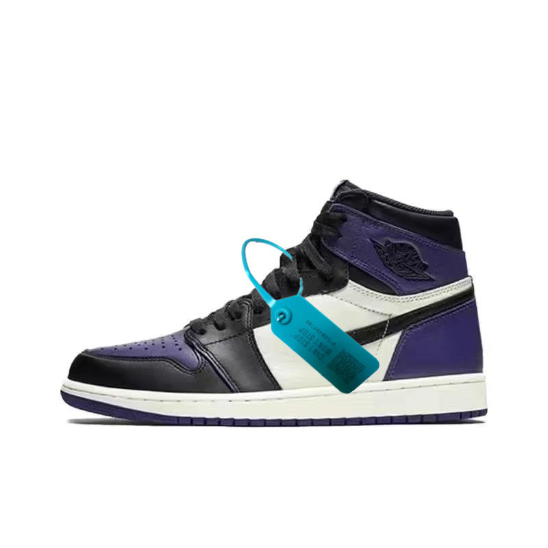 AJ1 하이탑 - 블랙과 퍼플 토
