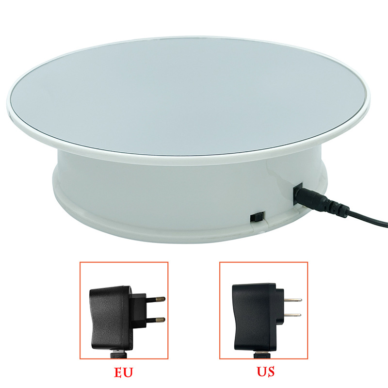 电动转盘旋转展示台摄影小珠宝直播拍摄台饰品展示自动拍照台底座