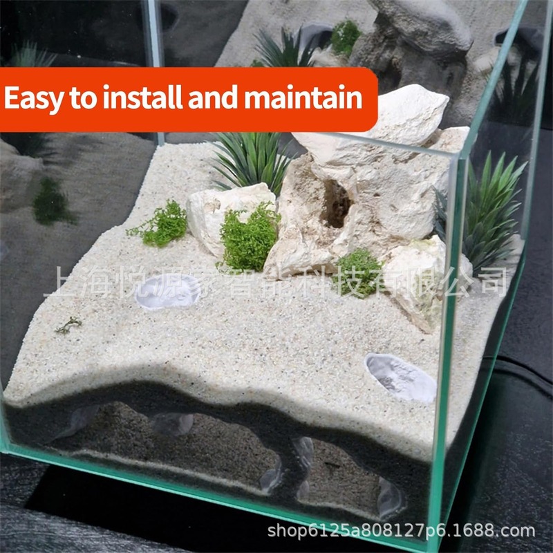 跨境新品 Aquarium Decor 水族馆装饰砾石隧道洞穴自然曲线摆件|undefined