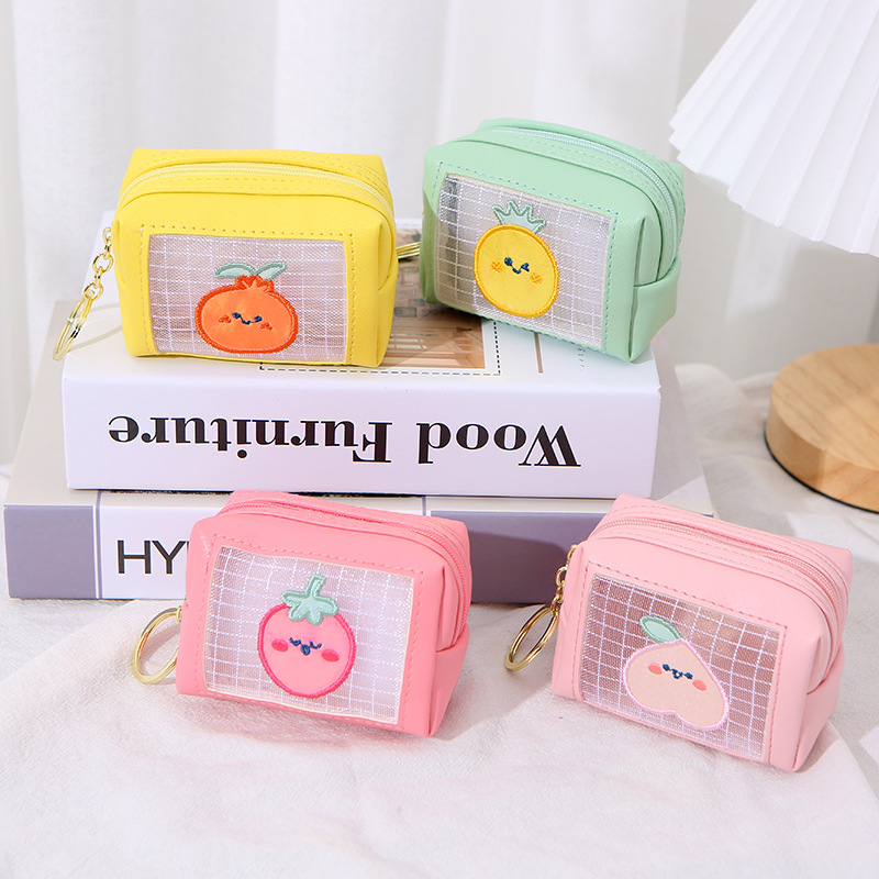 Korea New Cute Jelly Color Mesh Fruit Coin Case display picture 1