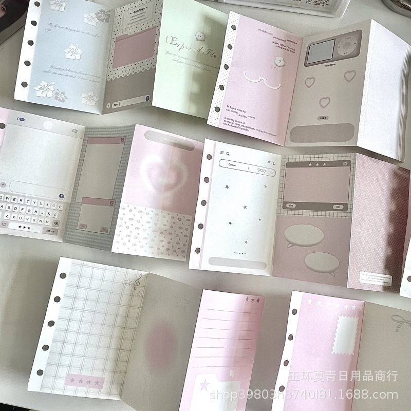 Original Fusang boo M5 stars three-fold women's heart loose-leaf book replacement core inner page core Korean hand account replacement paper