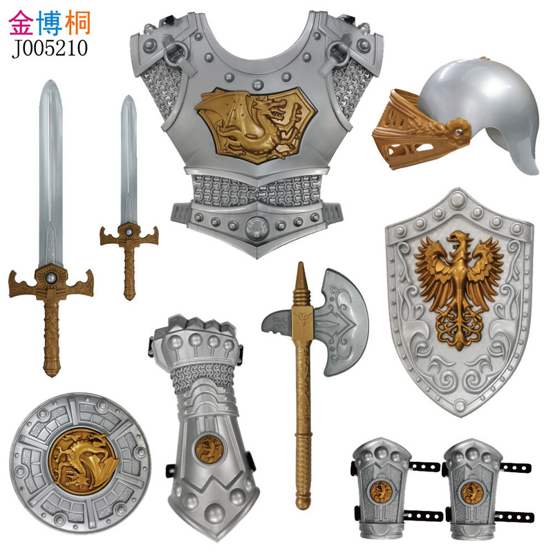 Knight Armor Set, Kidsren's Holiday Role-Playing Props, Samurai Armor, Ancient Roman Dress-Up Shield Armor