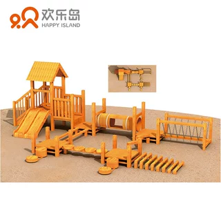 幼儿园木制滑梯大型无动力游乐设备户外儿童乐园木质滑梯厂家定做